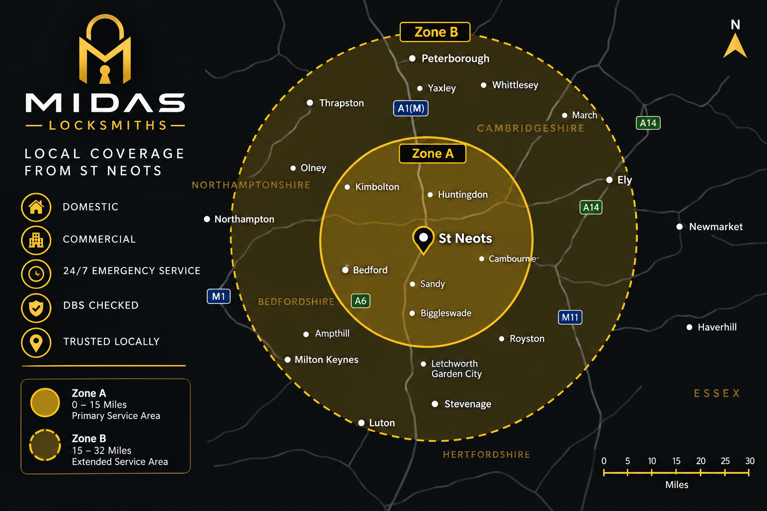 midas-locksmiths-areas-wecover Areas we cover